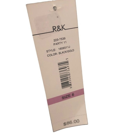 R&K Black Dress with Gold Embroidery - Picture 14 of 15